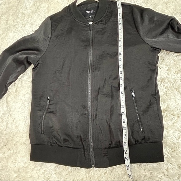 SUNG Alfred Sung Black Satin Bomber Style Jacket - Picture 11 of 12